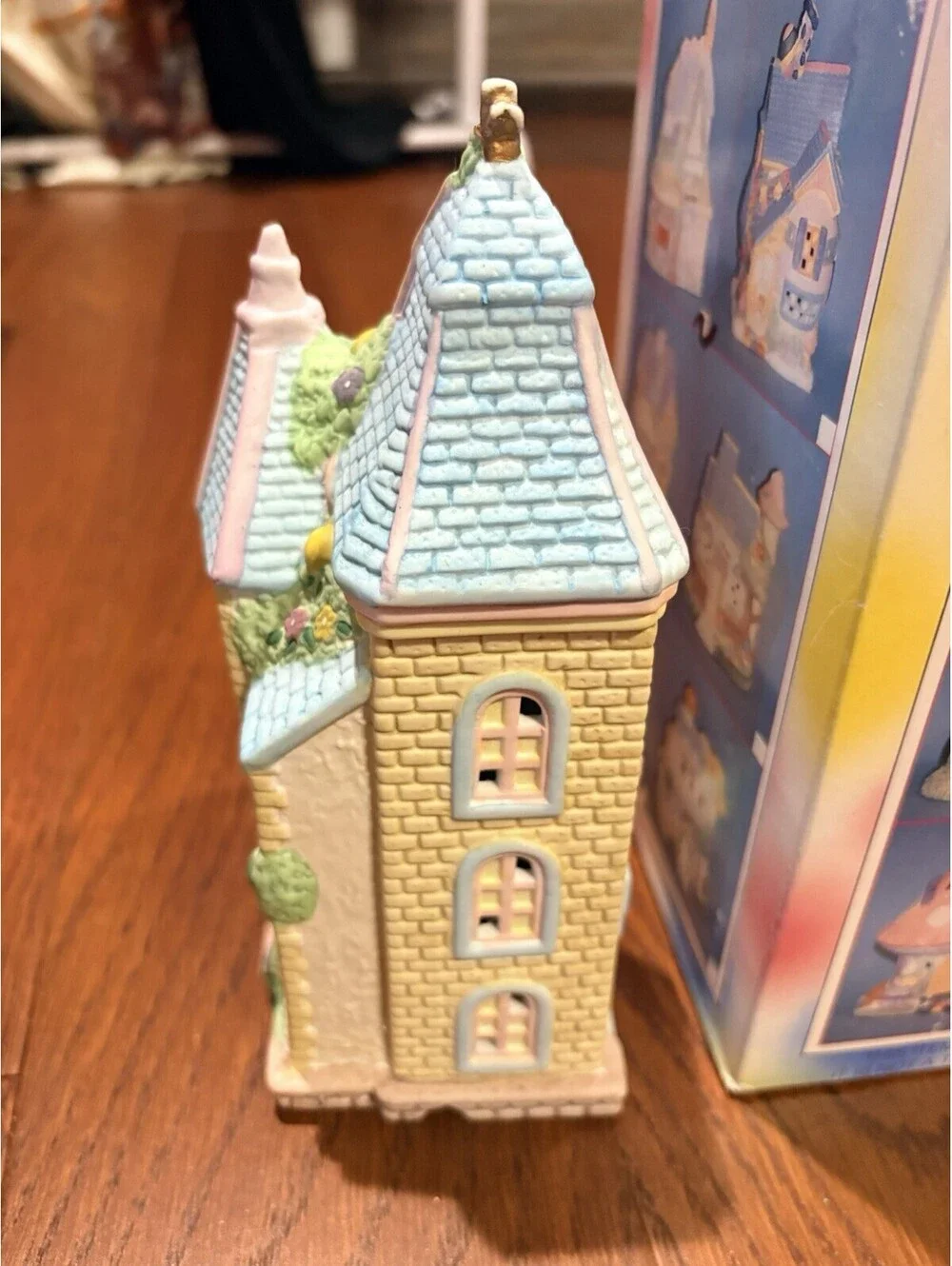 Easter Bunny Vintage Porcelain Light Up Village House House With Cord